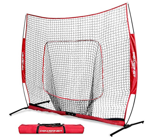 PowerNet 7x7 PRO Net with One Piece Frame, Baseball Softball Practice Net